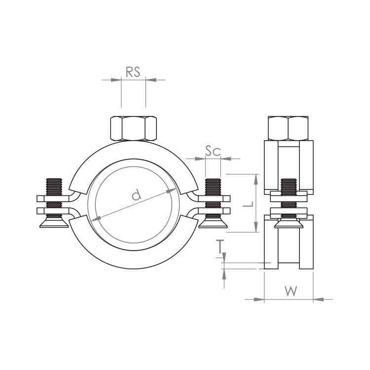 Rubber Lined Clamp