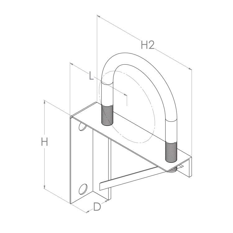 U Bolt with Bracket Support