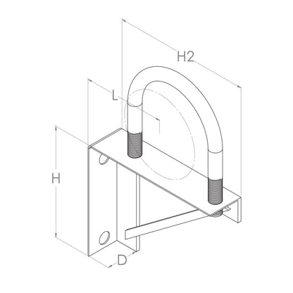 U Bolt with Bracket Support