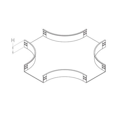 Cross Solid Bottom Cable Tray